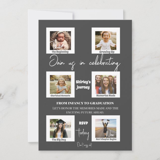 Invitation Classe de photo moderne élégante de 2024 Graduatio (Devant)