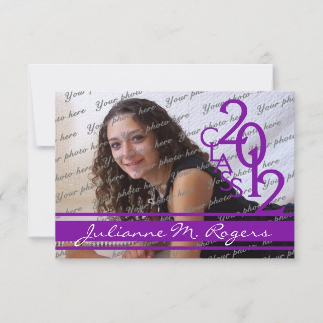 Invitation Classe de photo violet 2012 (Devant)
