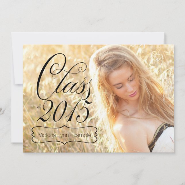 Invitation Classe de photos de filles de 2015 (Devant)