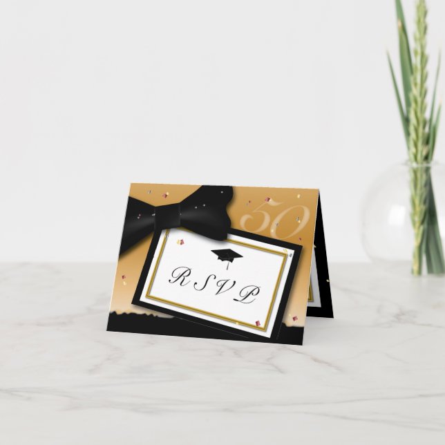 Invitation Classe de réunion de 50 ans personnalisable RSVP (Devant)