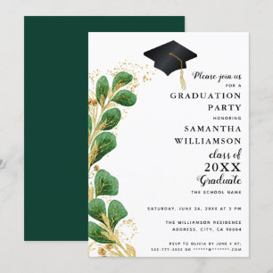 Invitation Classe de verdure élégante de 2025 Graduation mode