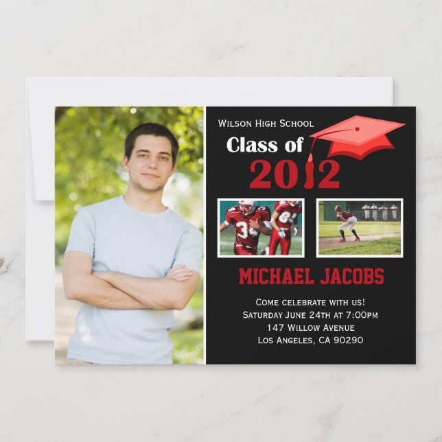 Invitation Classe d'invitation de diplôme de 2012 (Devant)