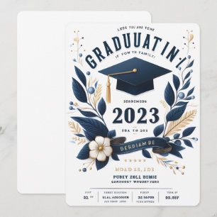 Invitation Classe d'invitation de graduation de photo vertica