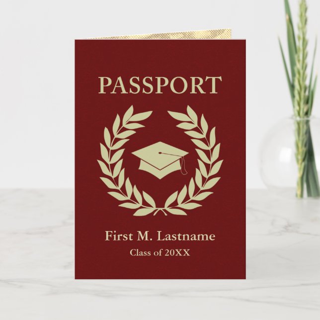 Invitation classe d'invitation de passeport de graduation 20X (Devant)