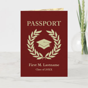 Invitation classe d'invitation de passeport de graduation 20X