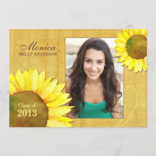 Invitation Classe d'obtention du diplôme de photo de fille de