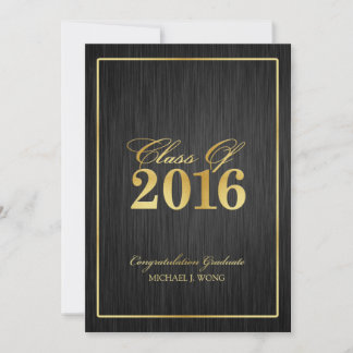Invitation Classe d'or moderne élégante de 2016 Graduation