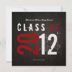 Invitation Classe d'or noir et métallique de 2012