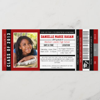 Invitation Classe du billet 2013 d'admission de l'obtention