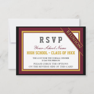 Invitation Classe formelle classique Réunion RSVP