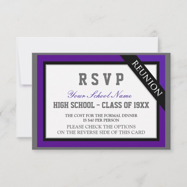 Invitation Classe formelle classique Réunion RSVP (Devant)