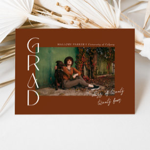 Invitation Classe minimaliste Terracotta de 2024