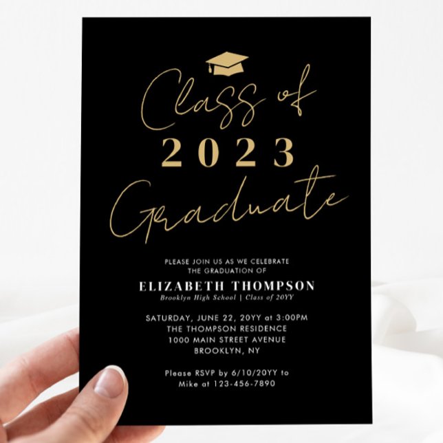 Invitation Classe moderne de 2023 Graduate Graduate Graduatio (Créateur téléchargé)