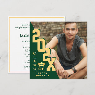 Invitation Classe moderne de 2025 Grad PHOTO Grad Graduation 