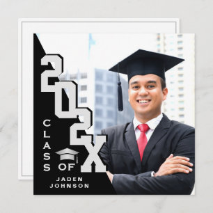 Invitation Classe moderne de 2025 Grad PHOTO Grad Graduation
