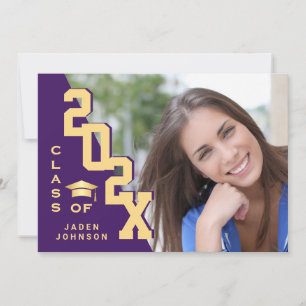Invitation Classe moderne de 2025 Grad PHOTO Grad Graduation