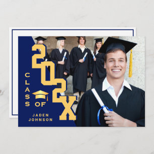 Invitation Classe moderne de 2025 Grad PHOTO Grad Graduation