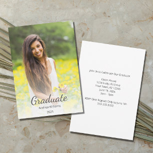 Invitation Classe photo Boho moderne de 2025 Graduation