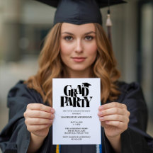Classe Rétro de Félicitations Diplômé Noir