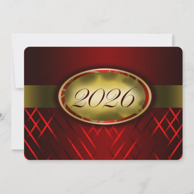 Invitation Classe Rouge et Or 2026 (Devant)