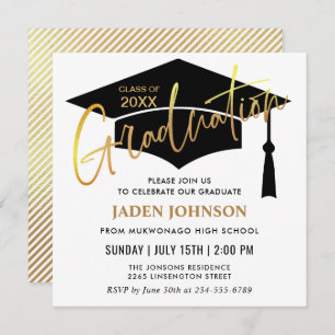 Invitation Classe simple moderne de 2024 Graduation Party
