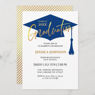 Invitation Classe simple moderne de 2024 Graduation Party