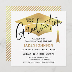 Invitation Classe simple moderne de 2024 Graduation Party