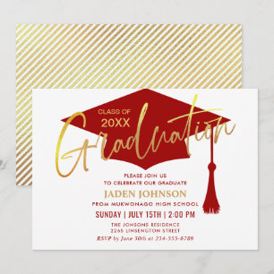 Invitation Classe simple moderne de 2024 Graduation Party