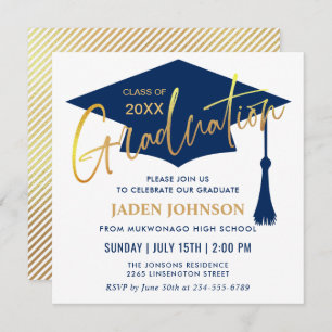 Invitation Classe simple moderne de 2024 Graduation Party