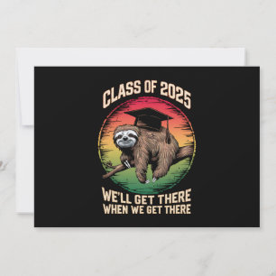 Invitation Classe Supérieure Retro De 2025 Casquette Sloth Gr