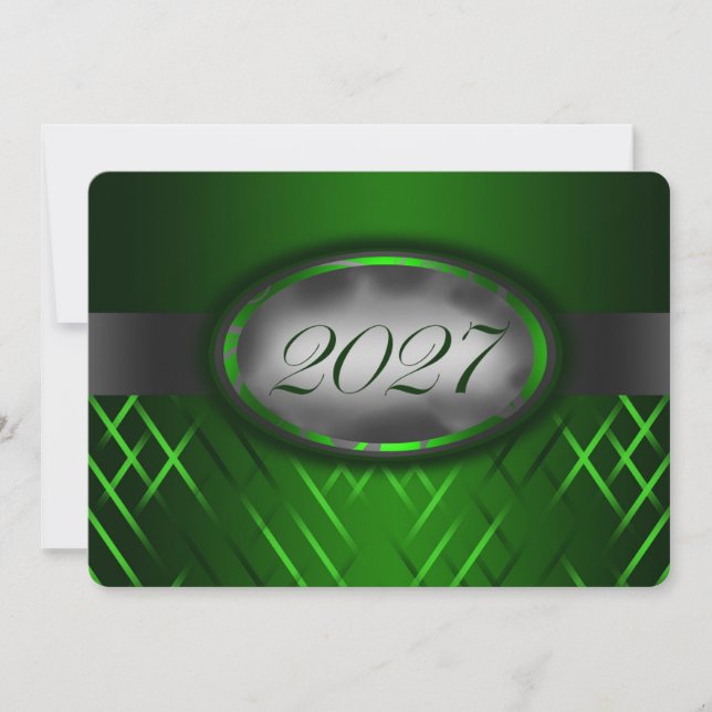 Invitation Classe verte et argent de 2027 (Devant)