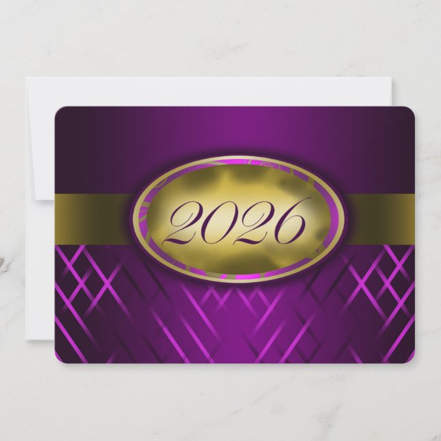 Invitation Classe Violet et Or 2026 (Devant)