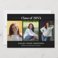 Classic 3 Photos Black Arrière - plan Graduation P