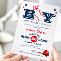 Classic Baseball Oh Boy Baby shower