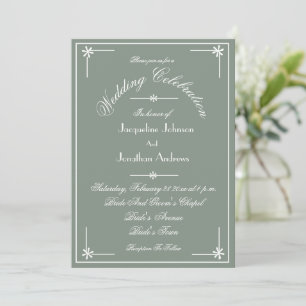 Invitation Classic Chic All In One RSVP Mariage de site Web d