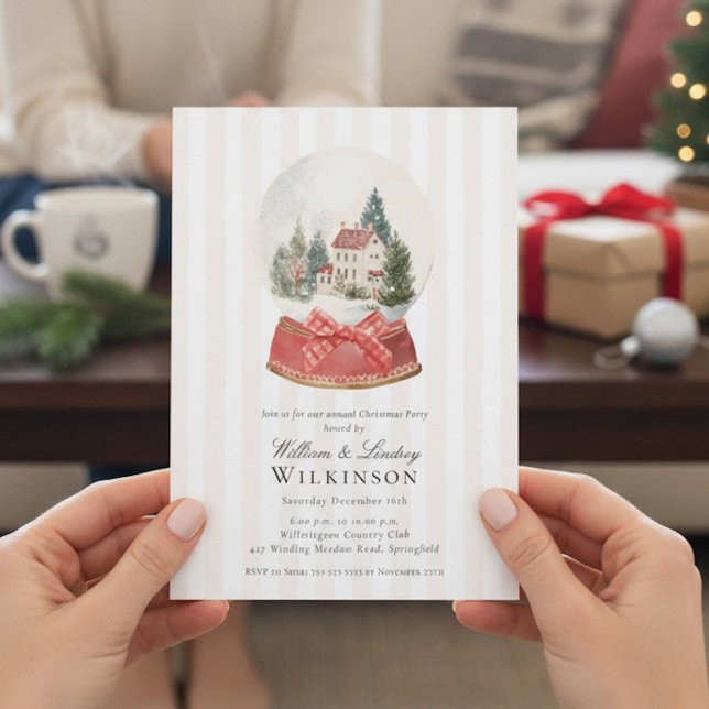 Invitation Classic Christmas Snow Globe Invite (Créateur téléchargé)