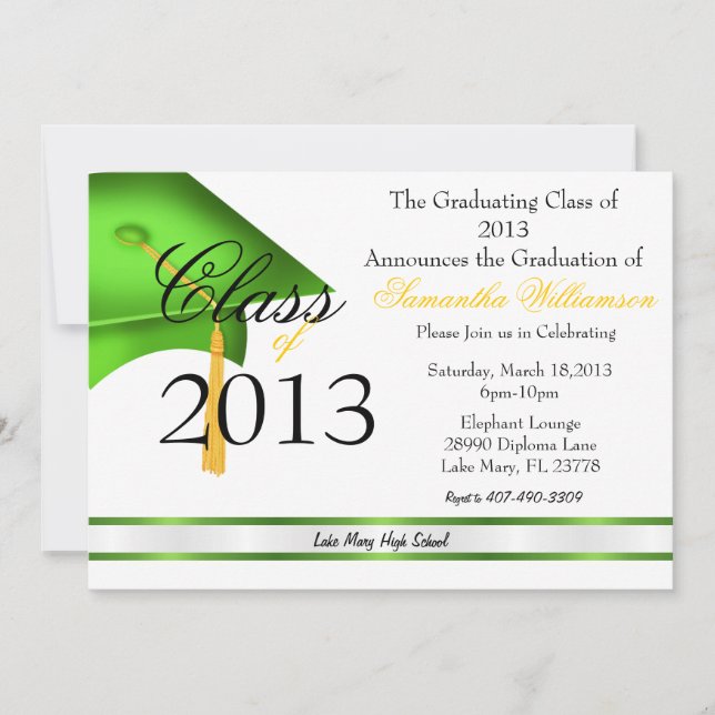 Invitation Classic Elegant Graduation Annouement/Invitation (Devant)