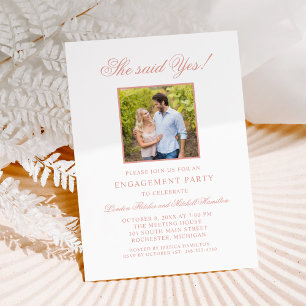 Invitation Classic Elegant Rose Gold Mariage