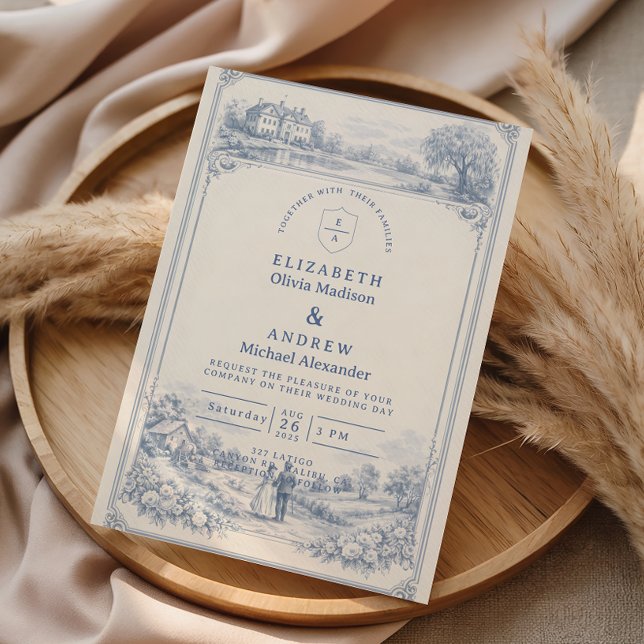 Invitation Classic European Garden Wedding (Créateur téléchargé)