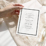 Invitation Classic Formal Black White Wedding<br><div class="desc">This Classic Formal Black White Wedding Invitation design sets the tone for a sophisticated and elegant event for spring, summer, fall, or winter. Timeless black and white offers polished dark and light contrasting details of chic borders and vintage styling- a curated look that can truly showcase a modern minimalist look...</div>