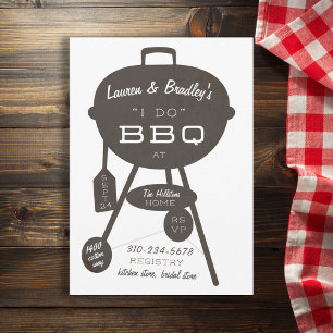 Invitation Classic Grill I Do BQ Engagement Party