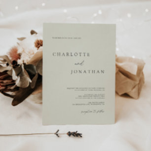 Invitation Classic ivoire Élégant Mariage de calligraphie