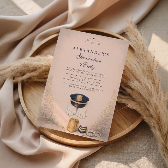 Invitation Classic Law Enforcement Graduation Ceremony (Créateur téléchargé)