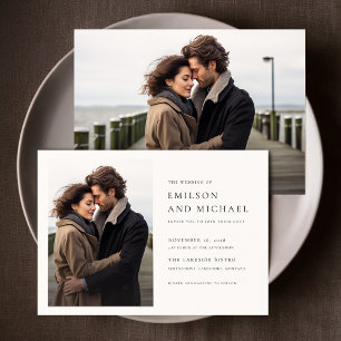 Invitation Classic Modern Elegant 2 Mariage photo