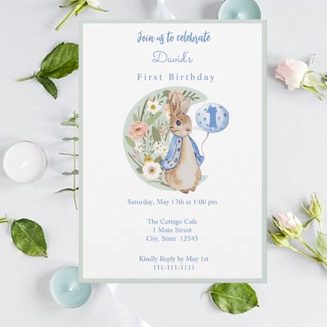Invitation Classic Peter le lapin Beatrix Potter Anniversaire (Créateur téléchargé)