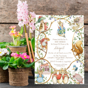 Invitation Classic Peter le lapin Beatrix Potter Baby Showe