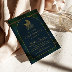 Invitation Classic Polo Baby shower vert foncé