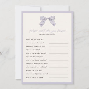 Invitation Classic Purple Bow Comme vous connaissez bien la c