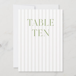 Invitation Classic Sage Green & Beige Mariage 10 Numéro de ta