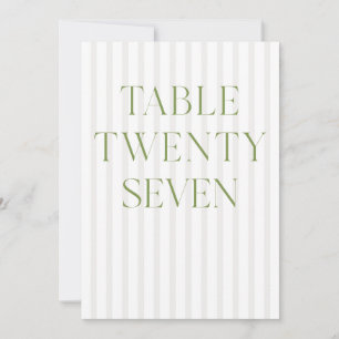 Invitation Classic Sage Green & Beige Mariage 27 Numéro de ta